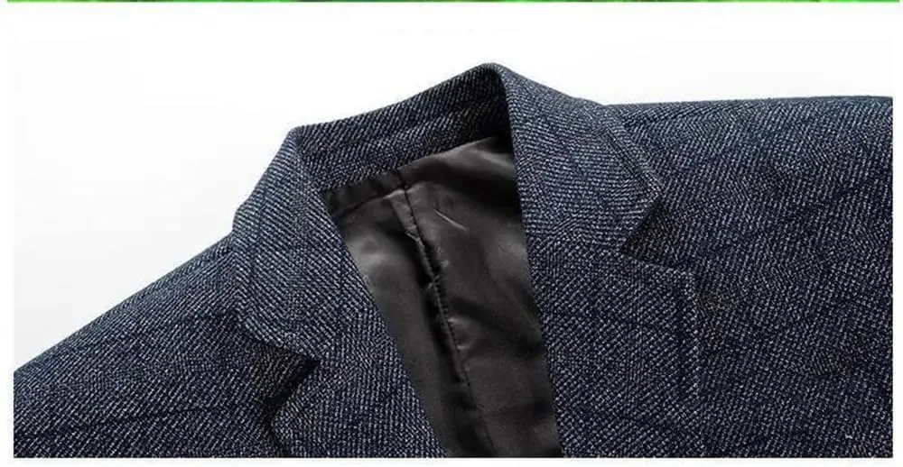 Men Spring Plaid Blazers Jackets Men Business Formal Suits Jackets Male Autumn Casual Slim Fit Blazers Coats