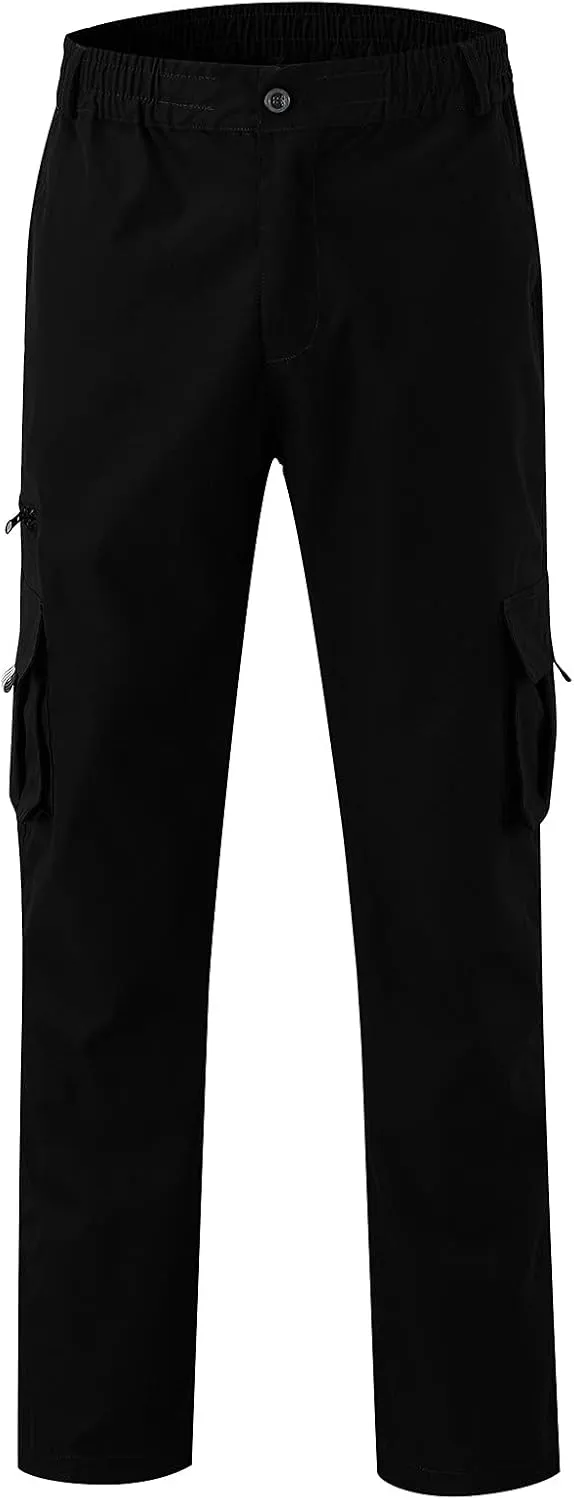 Mens Casual Jogger Pants Relaxed Fit Cargo Pants Drawstring Sweatpants Hiking Outdoor Workout Sport Pants Trousers
