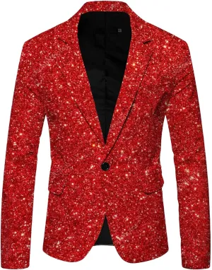 Men's Christmas Suit Jacket for Men Blue Sequin Jacket Kids Blazer Low Men Mens Sport Coats and Blazers Big and Tall