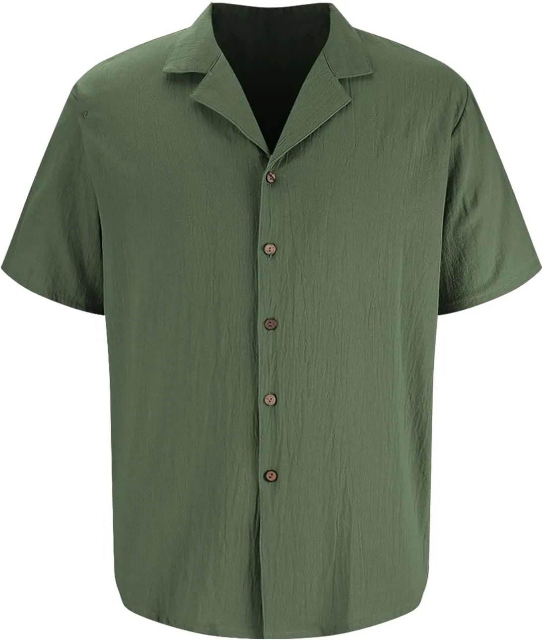 Men's Cotton Linen Shirts Short Sleeve 2025 Summer Button Down Shirt Beach Shirt Casual Regular Fit Lightweight Tops