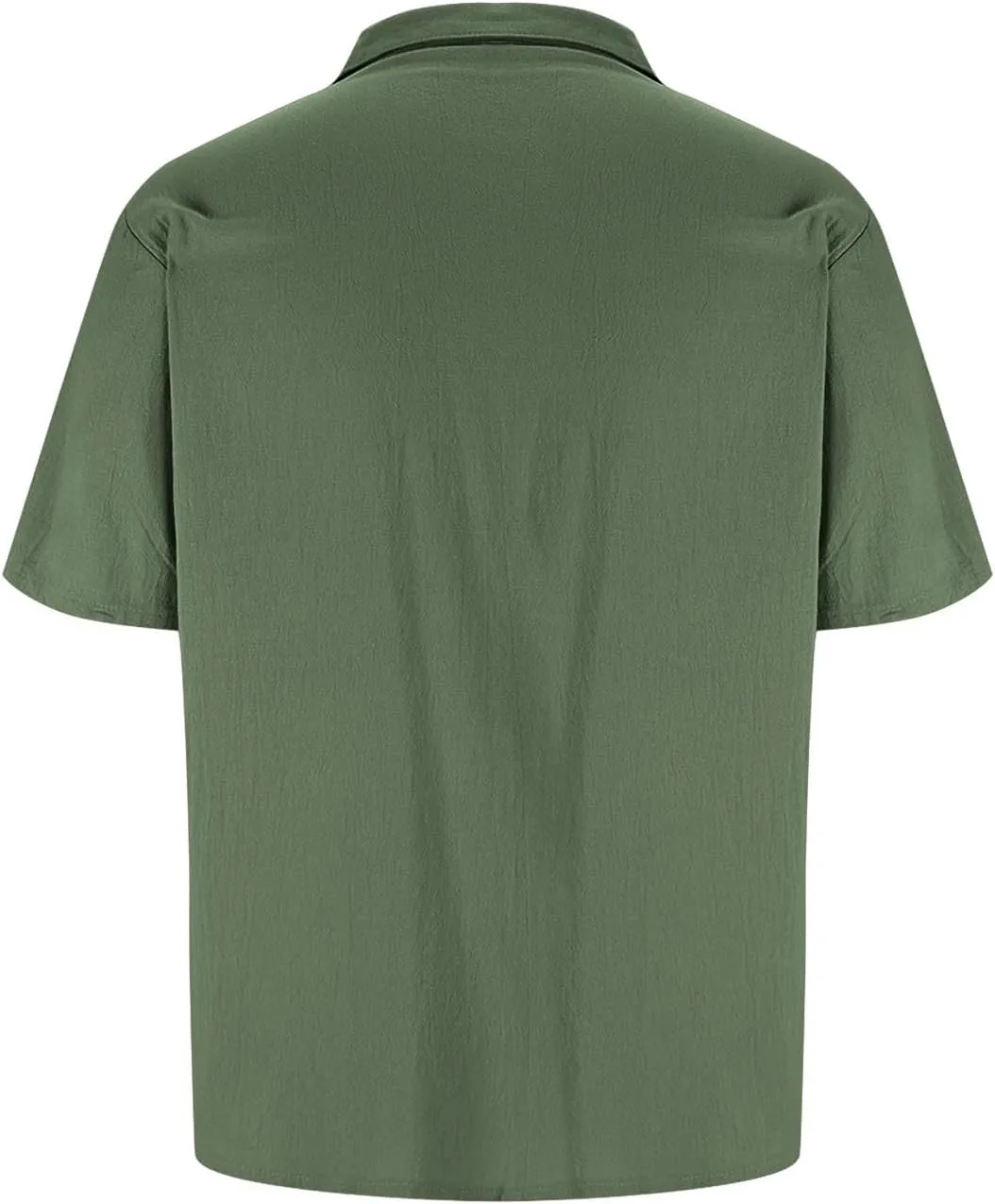 Men's Cotton Linen Shirts Short Sleeve 2025 Summer Button Down Shirt Beach Shirt Casual Regular Fit Lightweight Tops