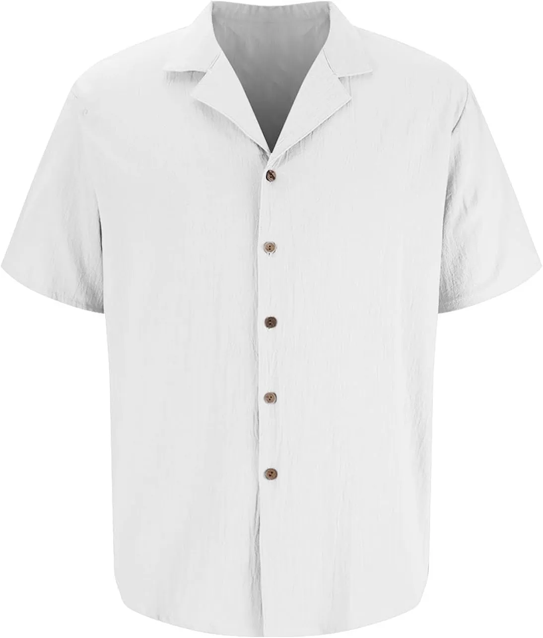 Men's Cotton Linen Shirts Short Sleeve 2025 Summer Button Down Shirt Beach Shirt Casual Regular Fit Lightweight Tops