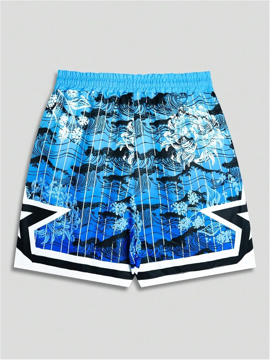 Men's Graphic Shorts Drawstring Waist Athletic Workout Shorts Casual Track Shorts Streetwear