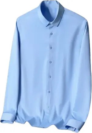 Men's Shirt Long Sleeve Non Iron Wrinkle Resistant Business Dress Professional Casual Suit White Shirt