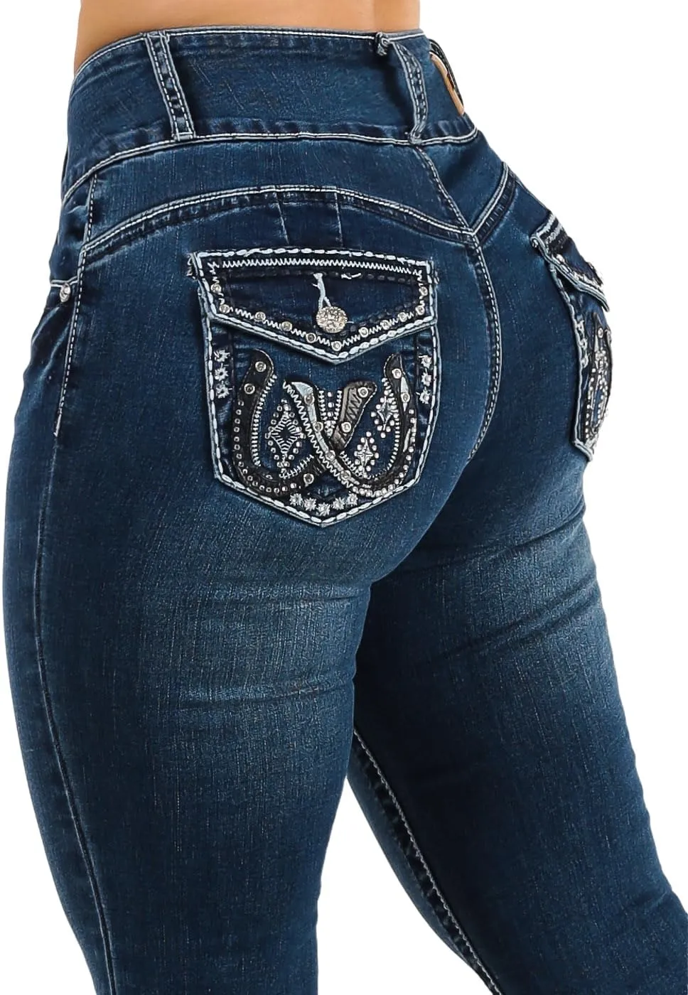 Moda Xpress Butt Lifting Skinny Jeans for Women - High Waisted Levanta Cola Push Up Jeans