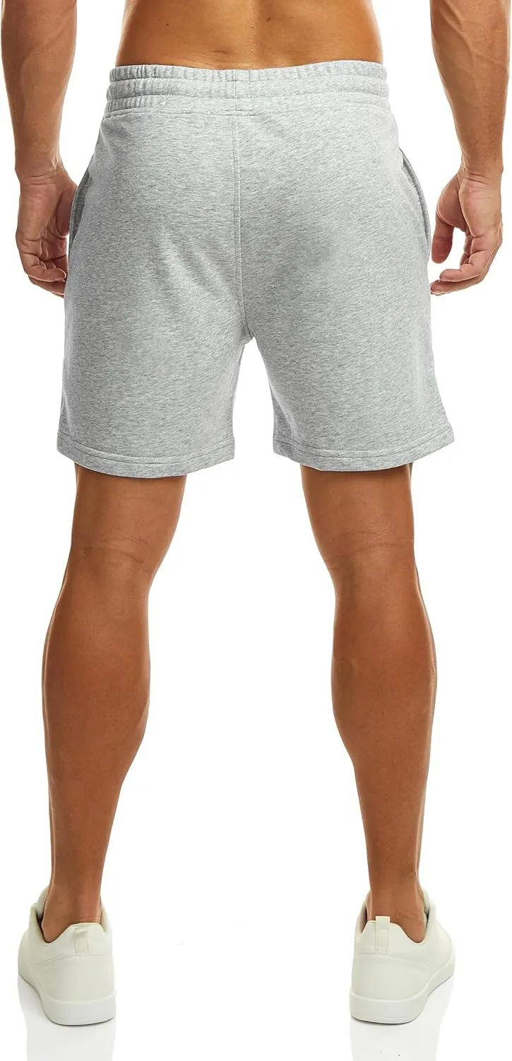 Ouber Men's Cotton Sweat Shorts Athletic Gym Workout Shorts Sporty Casual Shorts