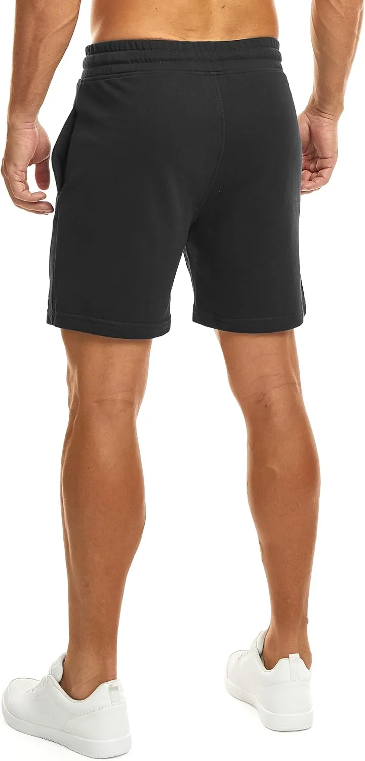 Ouber Men's Cotton Sweat Shorts Athletic Gym Workout Shorts Sporty Casual Shorts