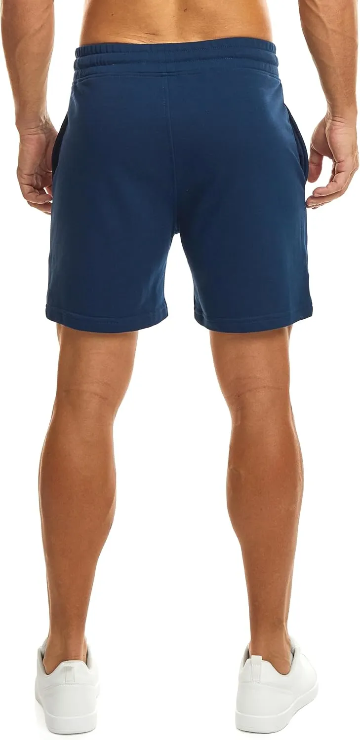 Ouber Men's Cotton Sweat Shorts Athletic Gym Workout Shorts Sporty Casual Shorts
