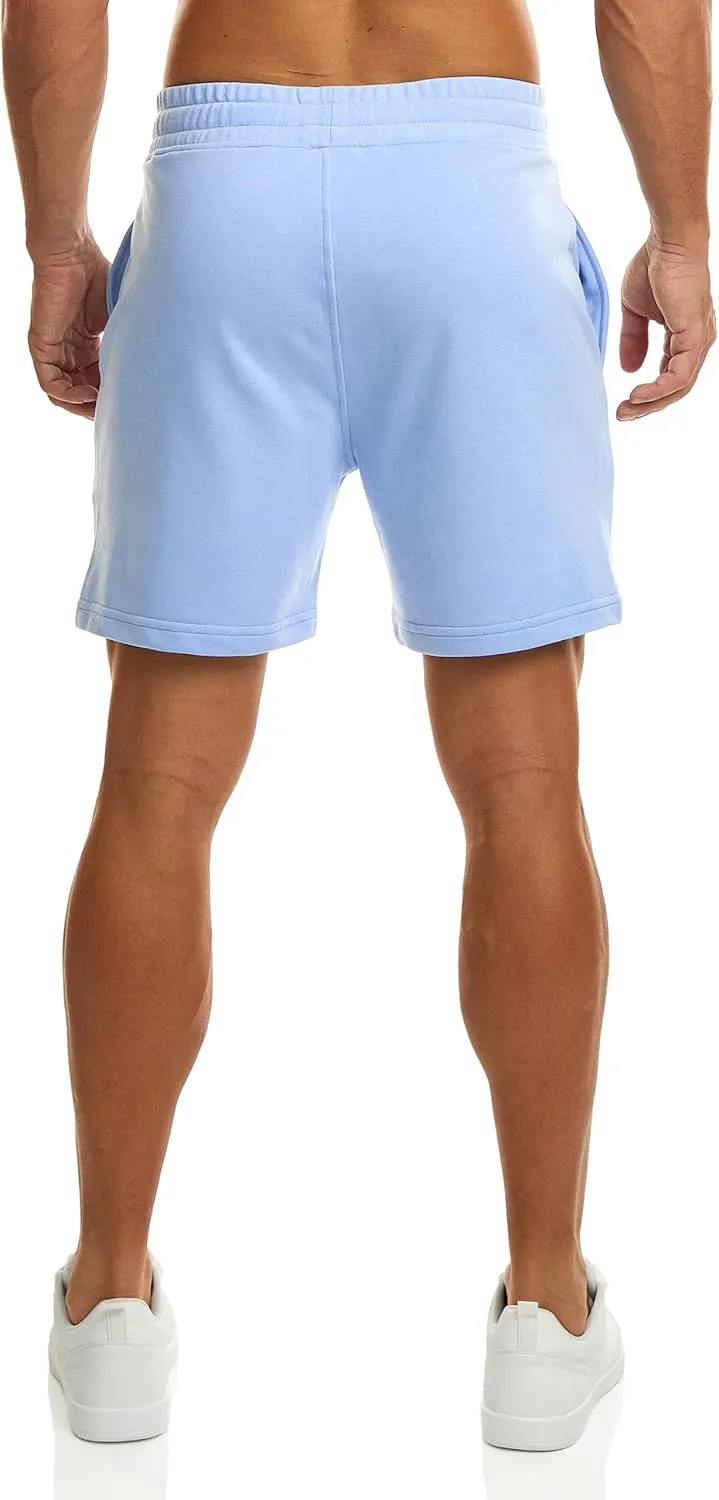 Ouber Men's Cotton Sweat Shorts Athletic Gym Workout Shorts Sporty Casual Shorts