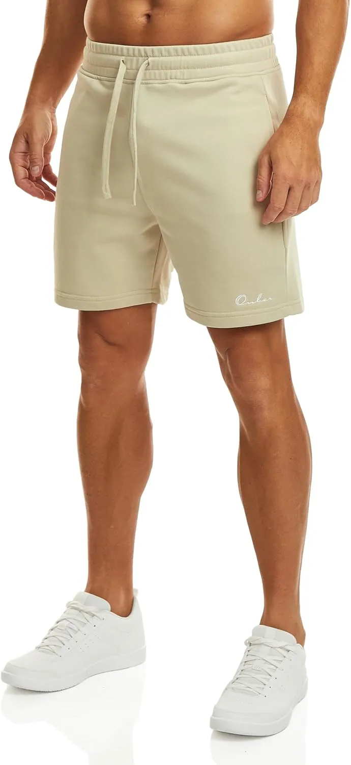 Ouber Men's Cotton Sweat Shorts Athletic Gym Workout Shorts Sporty Casual Shorts