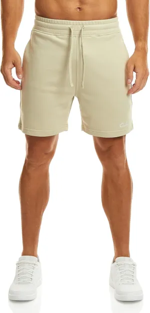 Ouber Men's Cotton Sweat Shorts Athletic Gym Workout Shorts Sporty Casual Shorts