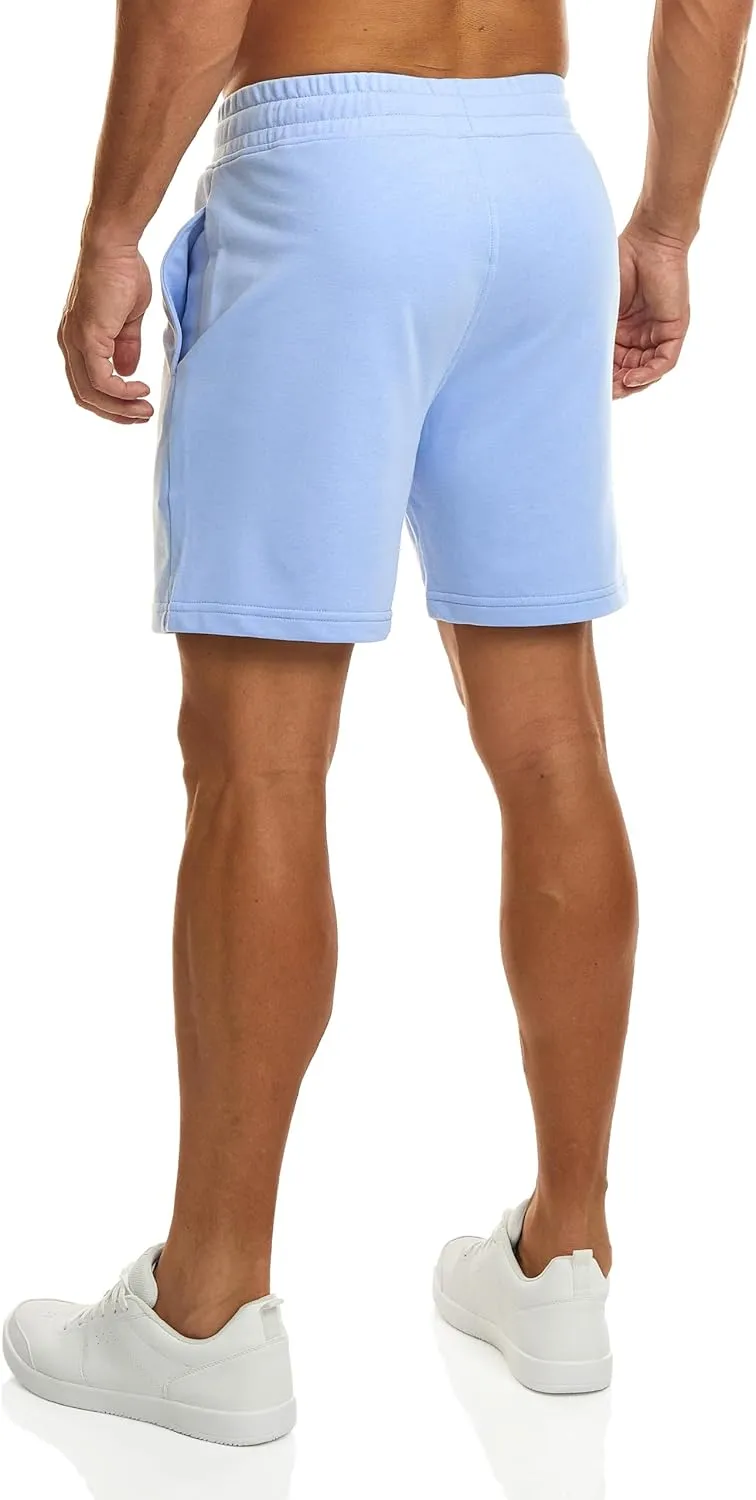 Ouber Men's Cotton Sweat Shorts Athletic Gym Workout Shorts Sporty Casual Shorts