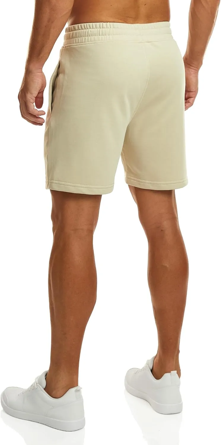 Ouber Men's Cotton Sweat Shorts Athletic Gym Workout Shorts Sporty Casual Shorts