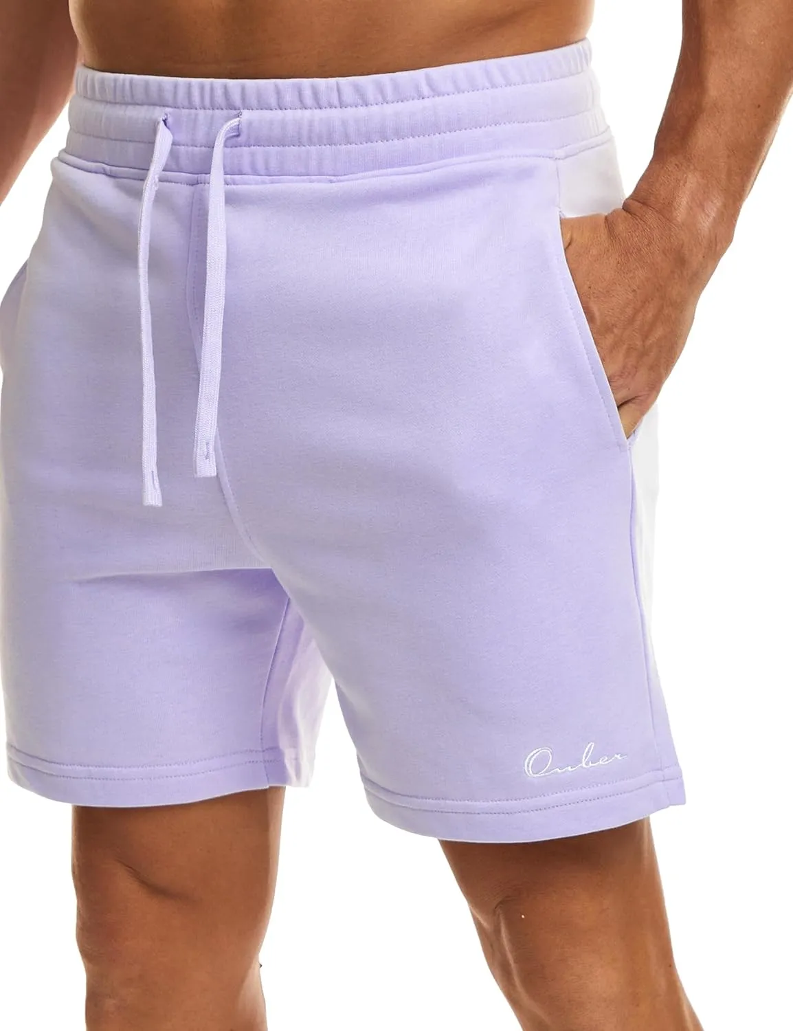 Ouber Men's Cotton Sweat Shorts Athletic Gym Workout Shorts Sporty Casual Shorts