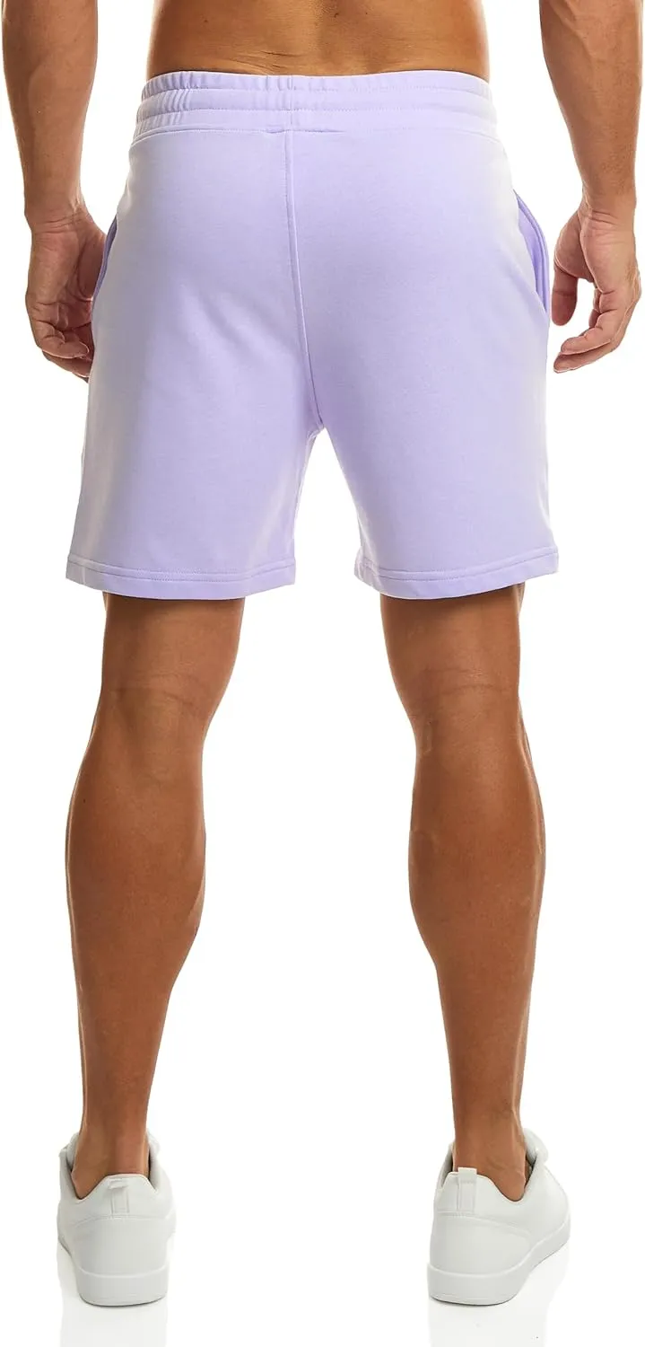 Ouber Men's Cotton Sweat Shorts Athletic Gym Workout Shorts Sporty Casual Shorts