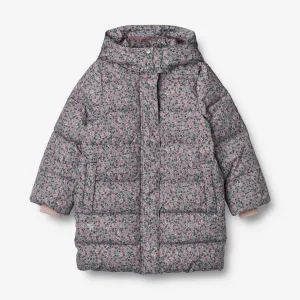 Puffer Coat Yrsa - winter flowers