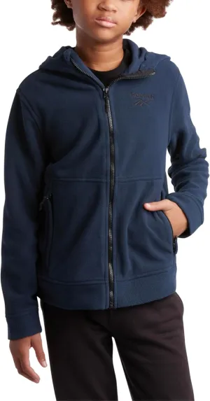 Reebok Boys' Jacket - Warm Polar Fleece Insulated Jacket - Weather Resistant Zip Up Hooded Jackets for Boys (Sizes: 4-20)
