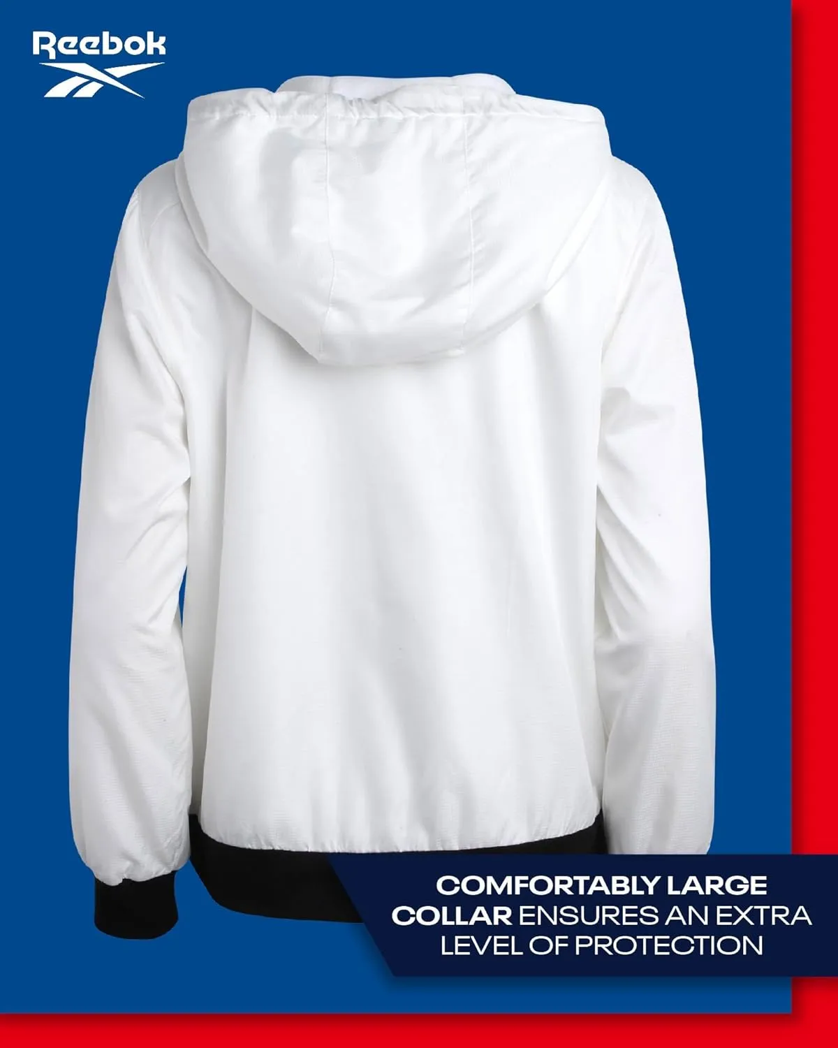Reebok Women's Jacket - Weather Resistant Fleece Lined Windbreaker Jackets for Women  Cozy Zip Up Hoodie Jacket (S-XL)