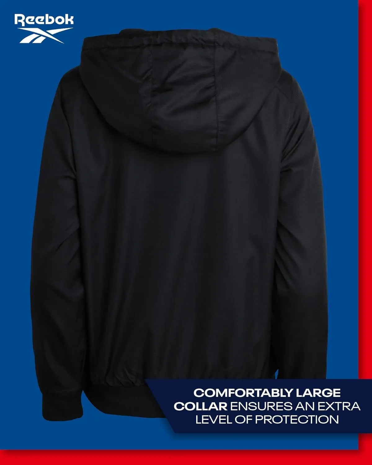 Reebok Women's Jacket - Weather Resistant Fleece Lined Windbreaker Jackets for Women  Cozy Zip Up Hoodie Jacket (S-XL)