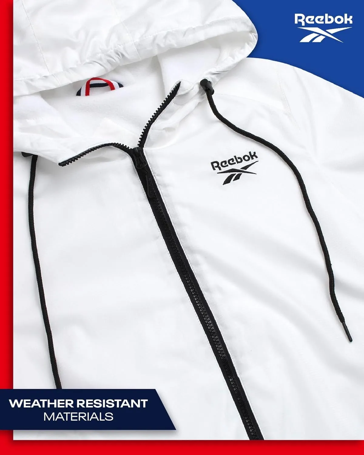 Reebok Women's Jacket - Weather Resistant Fleece Lined Windbreaker Jackets for Women  Cozy Zip Up Hoodie Jacket (S-XL)