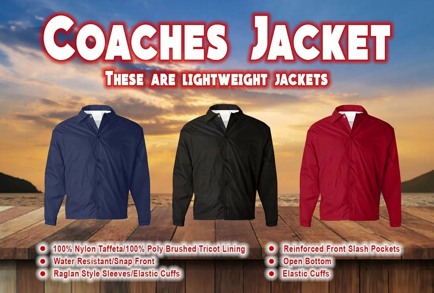 Service and First Responders Coach Jacket Collection One Event Staff Windbreaker Police Security Constable
