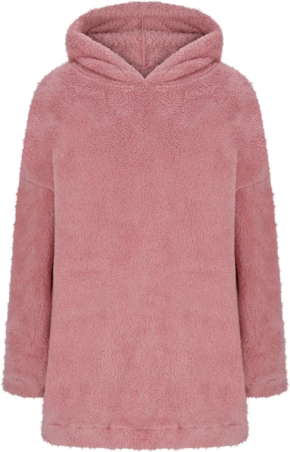 Sherpa Hoodie Dress for Women Cute Fuzzy Long Sleeve Sweatshirt Dress Casual Mini Sweater Dress Soft Loungewear
