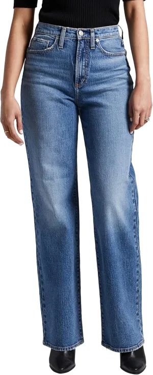 Silver Jeans Co. Women's Highly Desirable High Rise Trouser Leg Jeans
