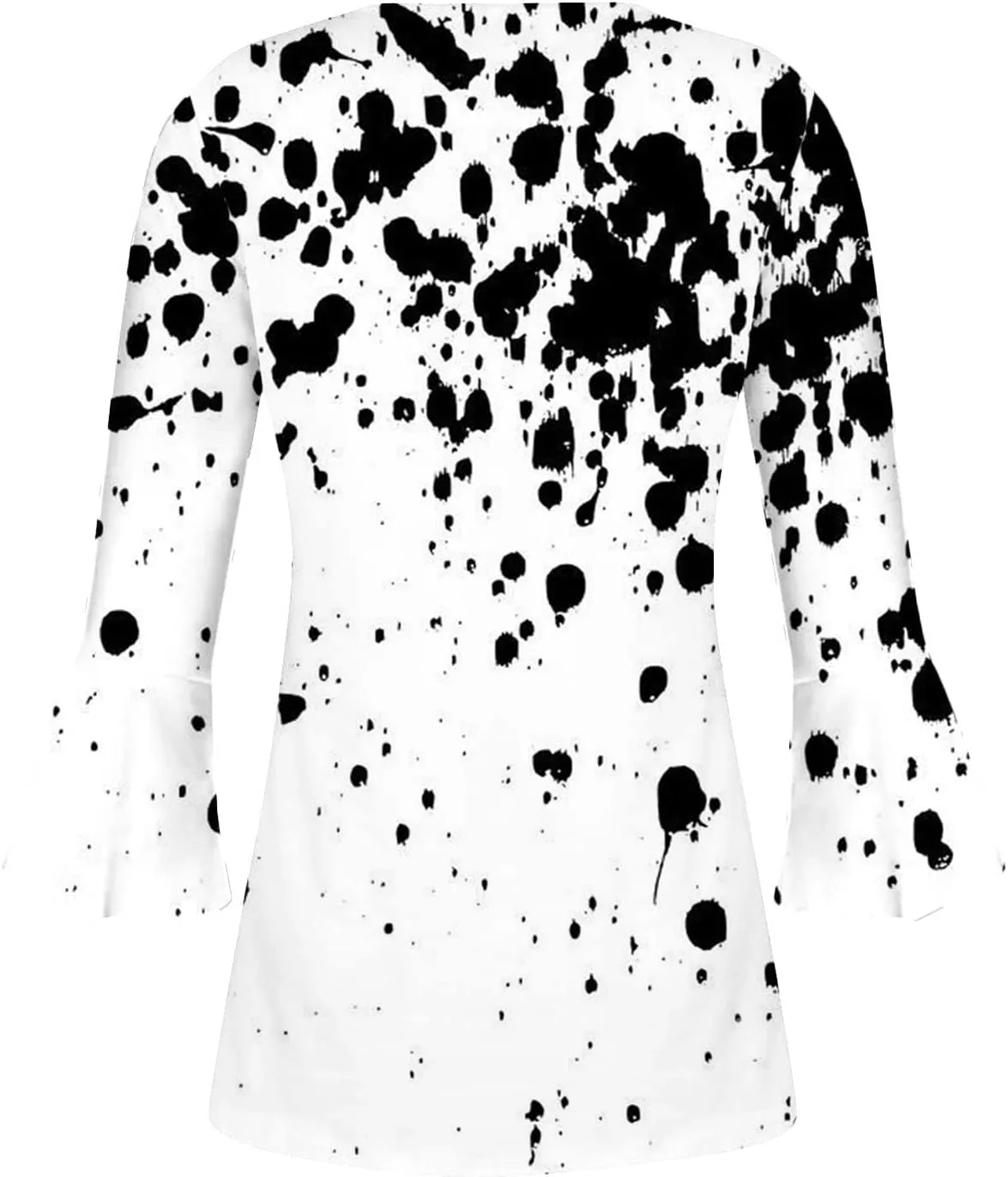 Spring Summer Tops for Women 2024 Trendy Floral Print Bohemian Shirts Casual Button Up 3/4 Sleeve Empire Waist Blouse