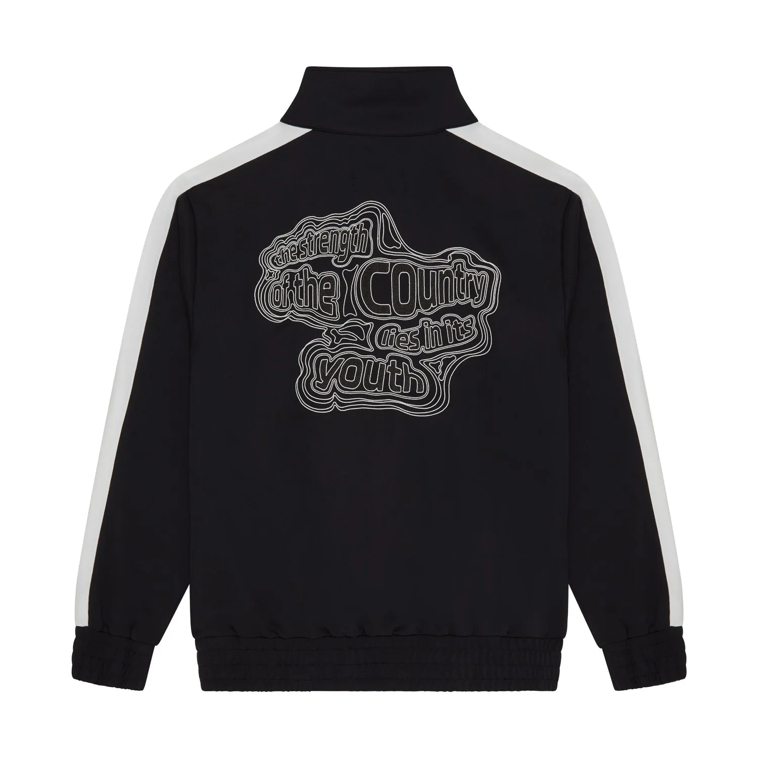 STRENGTH TRACK TOP - BLACK/WHITE