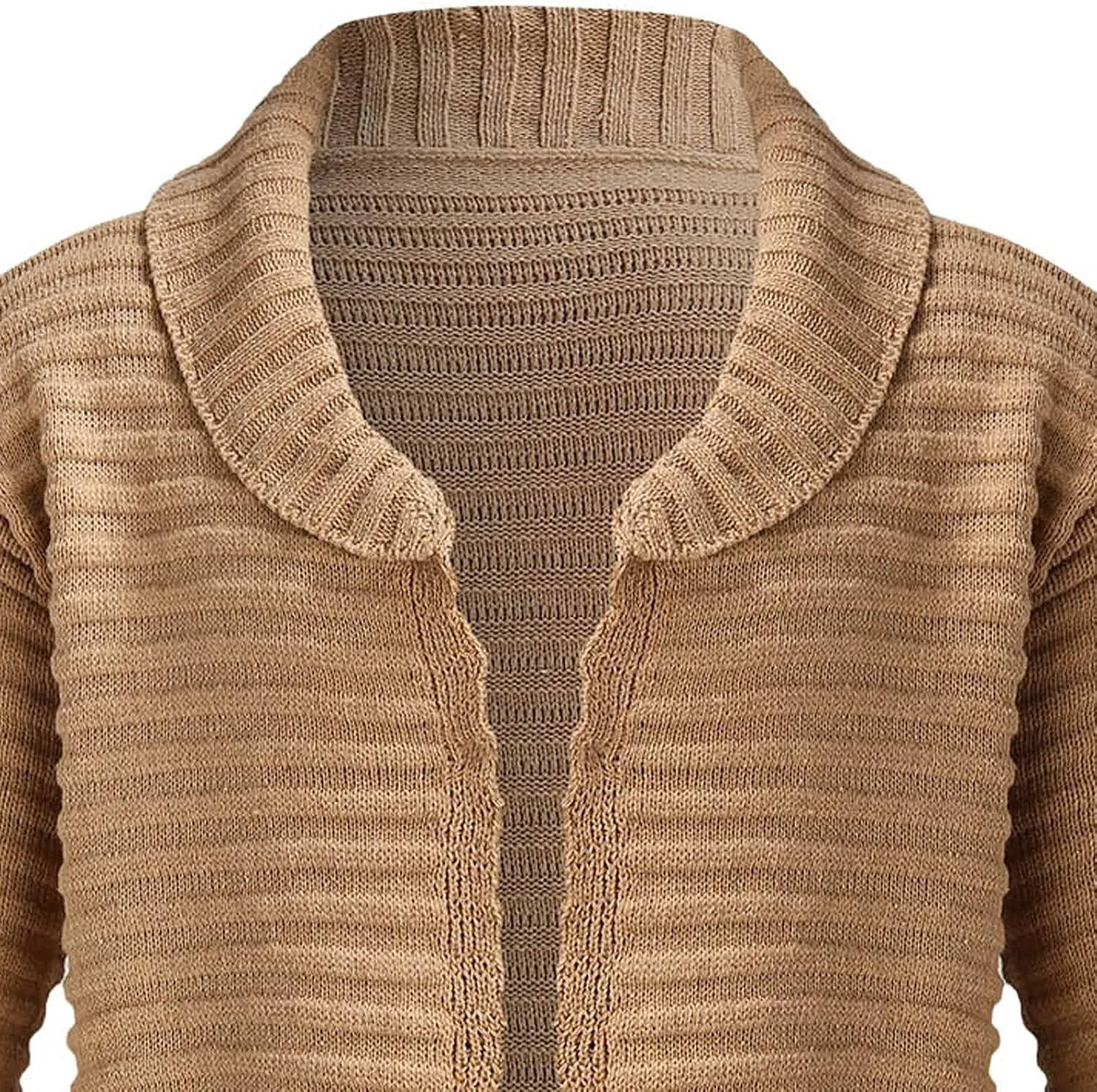 Sweaters for Men Men's Shawl Collar Long Cardigan Heavyweight Knitted Open Front Cardigans Sweaters