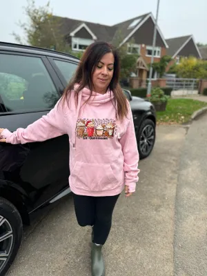 Tis' The Season Christmas Luxe Hoodie - Dusky Pink