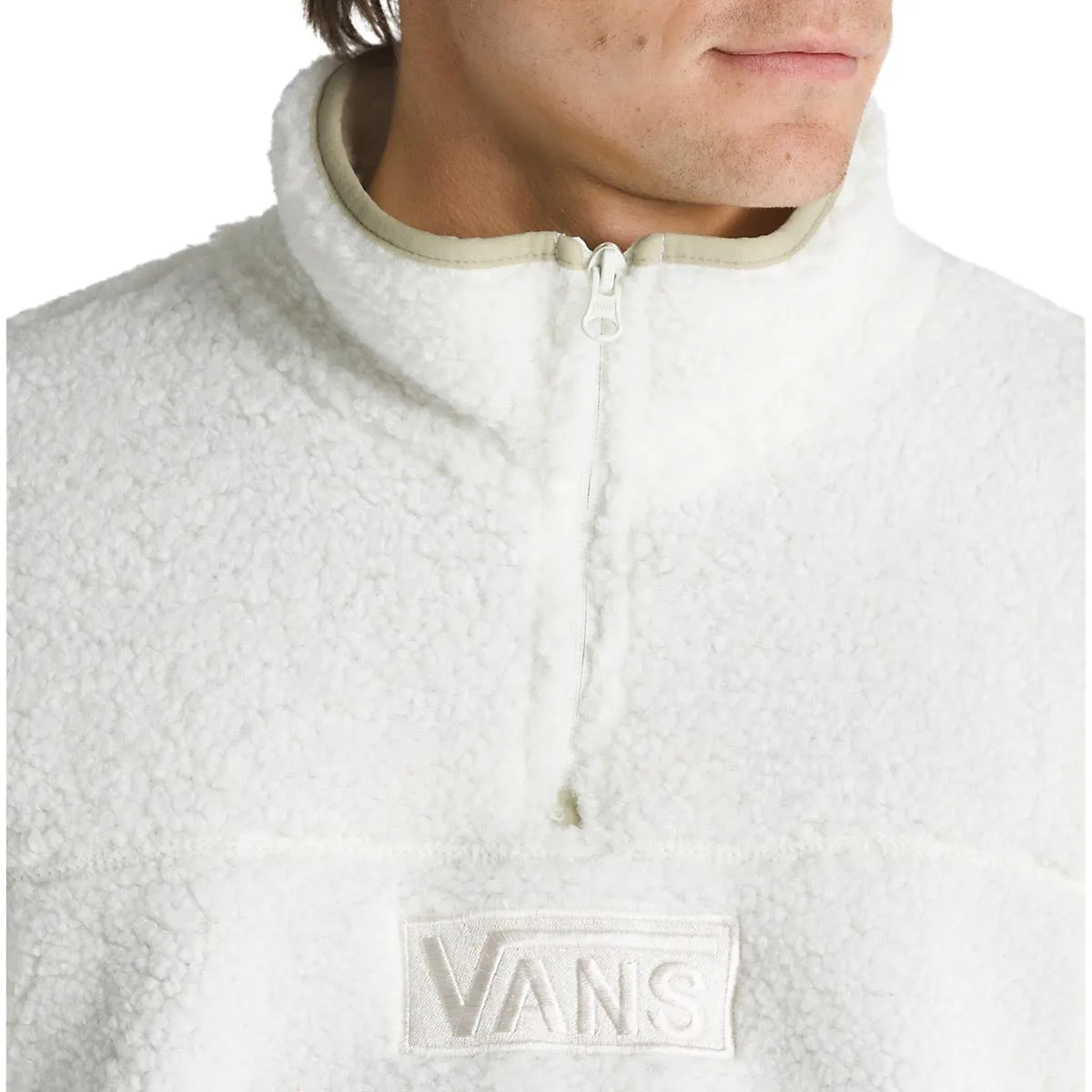 Vans Boxed Sherpa Quarter Zip Sweatshirt - Marshmallow