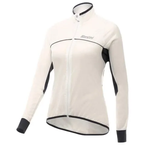 Virgo Womens Rain Jacket White/Grey by Santini