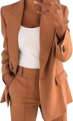 Womens Business Casual Work Jackets Open Front Professional Office Fall Blazer Jackets Plus Size Suit Cardigan Jacket