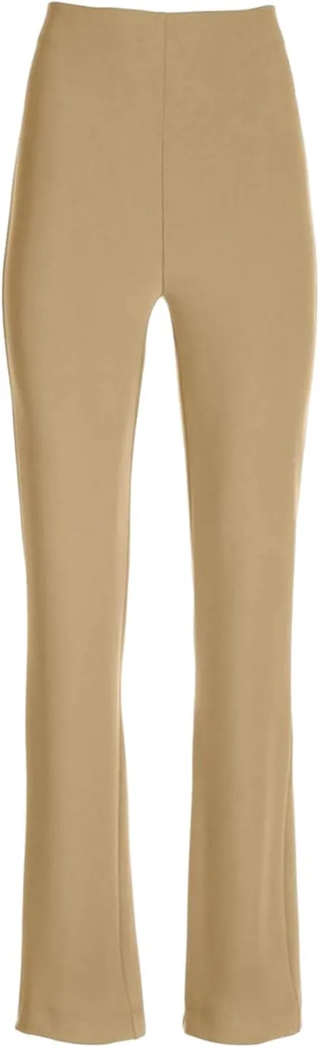 Womens Business Professional Pants Straight Leg Yoga Work Stretchy Pant Office Casual Elegant High Waist Trousers