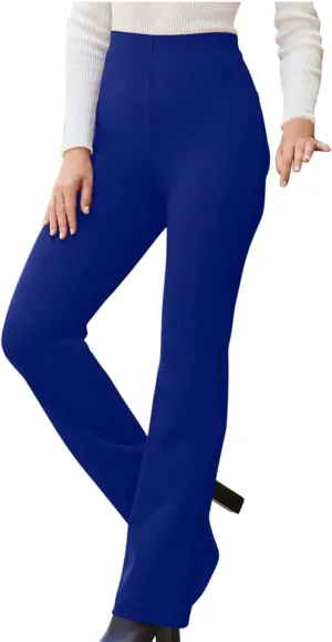 Womens Business Professional Pants Straight Leg Yoga Work Stretchy Pant Office Casual Elegant High Waist Trousers