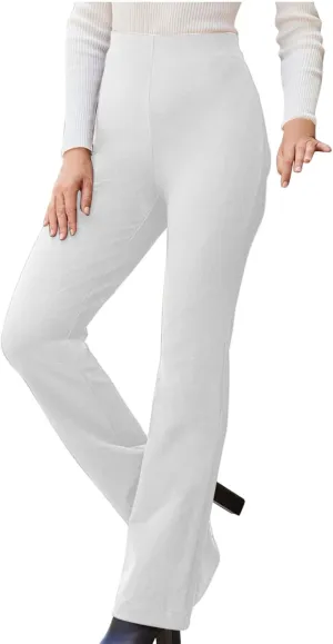Womens Business Professional Pants Straight Leg Yoga Work Stretchy Pant Office Casual Elegant High Waist Trousers