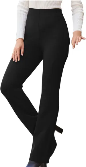 Womens Business Professional Pants Straight Leg Yoga Work Stretchy Pant Office Casual Elegant High Waist Trousers