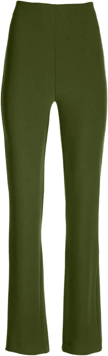 Womens Business Professional Pants Straight Leg Yoga Work Stretchy Pant Office Casual Elegant High Waist Trousers