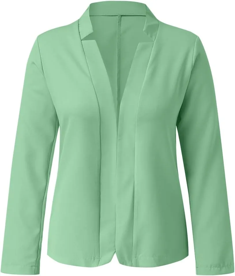 Womens Casual Blazers Pocketed Office Blazers Draped Open Front Cardigans Jacket Work Suit Lightweight Jackets