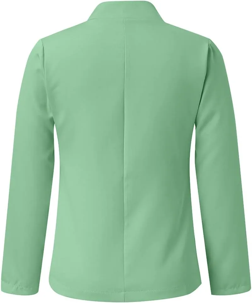 Womens Casual Blazers Pocketed Office Blazers Draped Open Front Cardigans Jacket Work Suit Lightweight Jackets