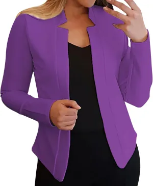Womens Casual Blazers Pocketed Office Blazers Draped Open Front Cardigans Jacket Work Suit Lightweight Jackets
