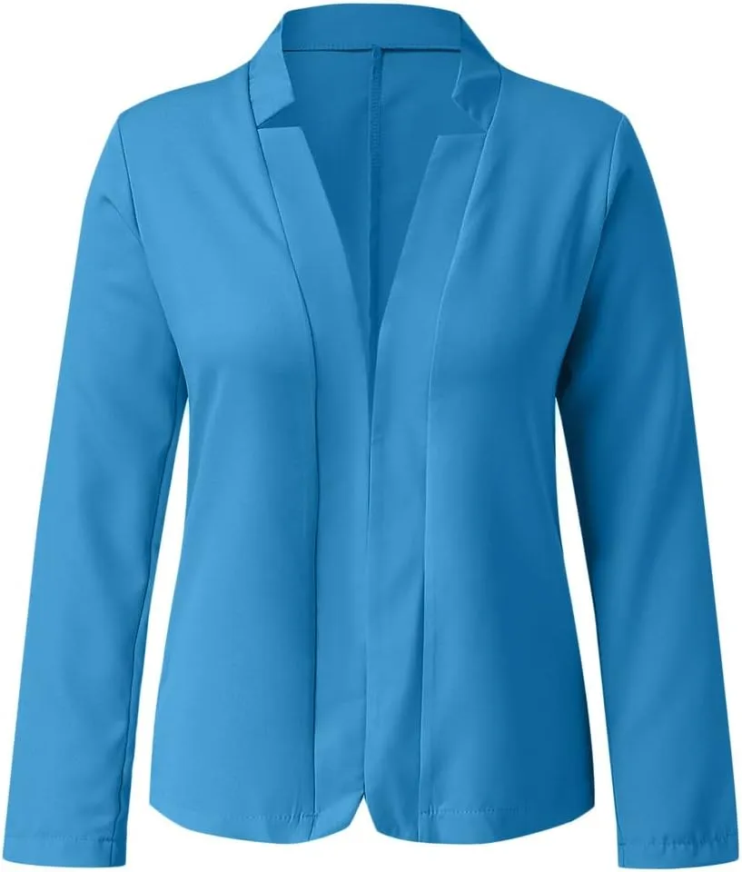 Womens Casual Blazers Pocketed Office Blazers Draped Open Front Cardigans Jacket Work Suit Lightweight Jackets