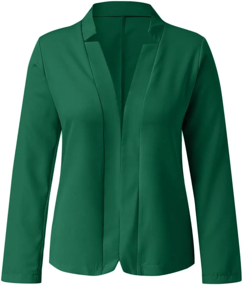 Womens Casual Blazers Pocketed Office Blazers Draped Open Front Cardigans Jacket Work Suit Lightweight Jackets