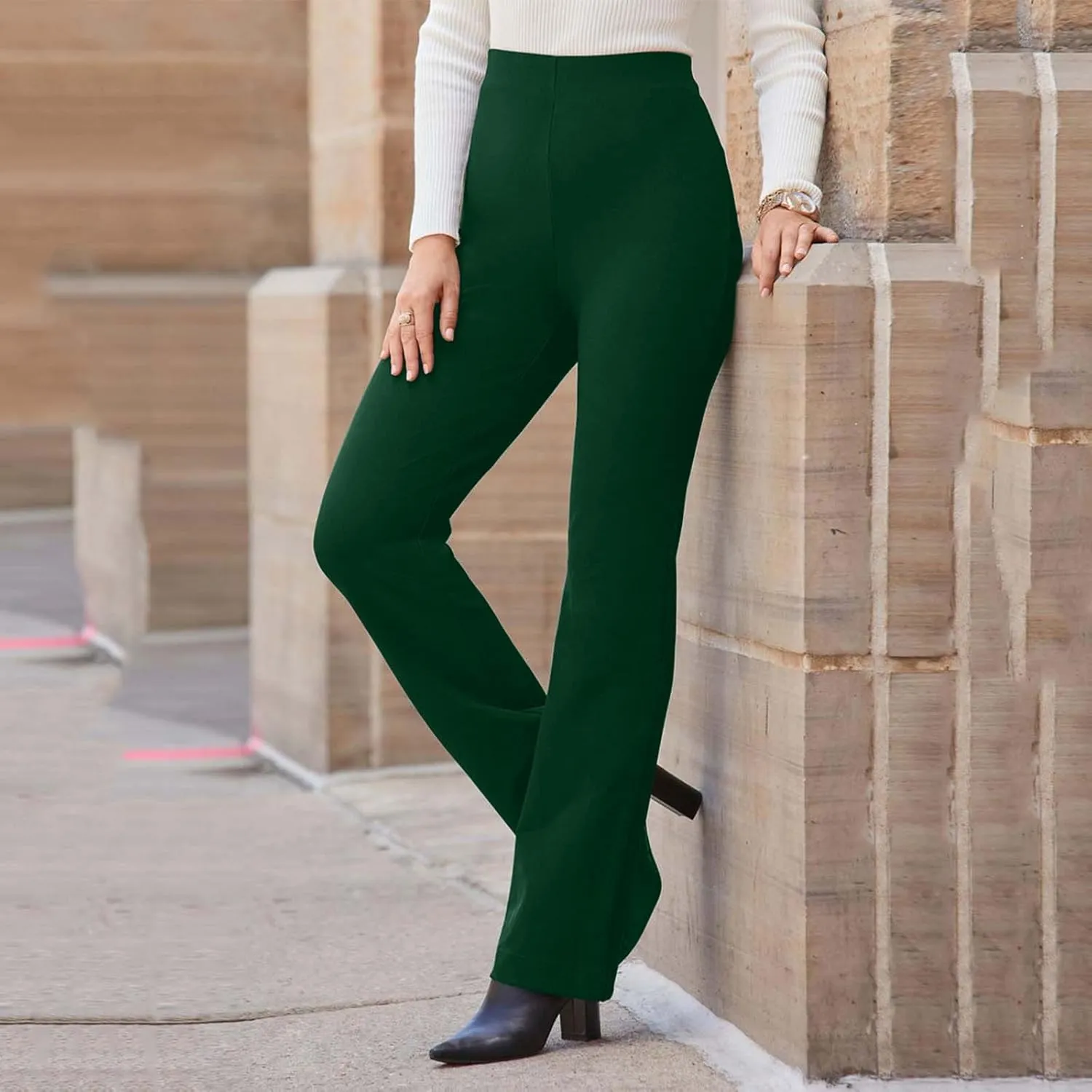 Womens Dress Pants High Waist Business Casual Work Suit Straight Leg Pant Stretch Elegant Comfy Professional Trousers
