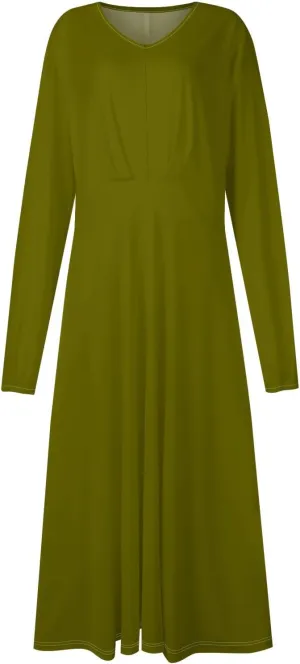 Womens Fall/Winter Dresses Long Sleeve V Neck Dresses Elegant Dresses Trendy Printed Dresses Dresses for Women