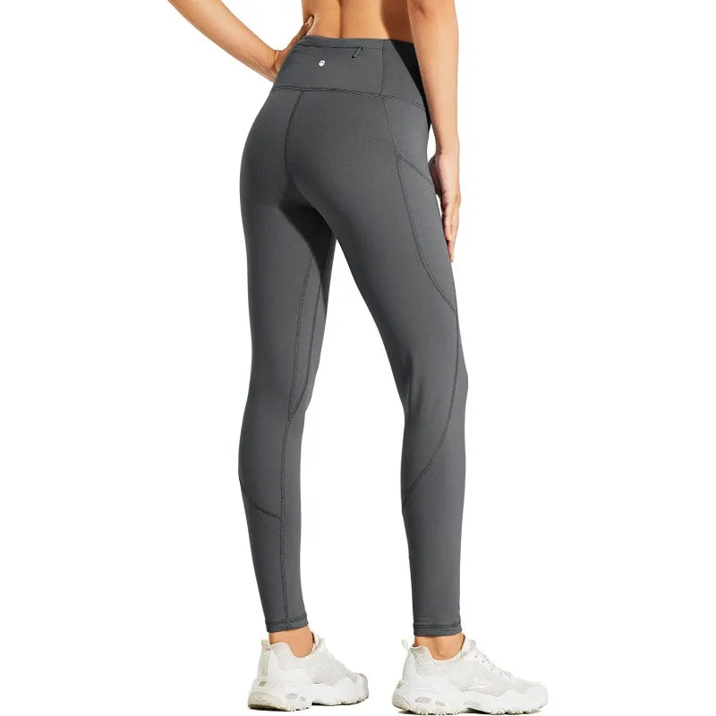 Women's Fleece Lined Leggings Water Resistant Thermal Winter Pants Hiking Yoga Running Tights High Waisted