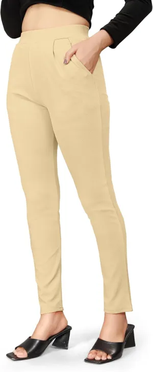 Women's High Waist Pencil Trousers .Ideal for Office & Casual Wear