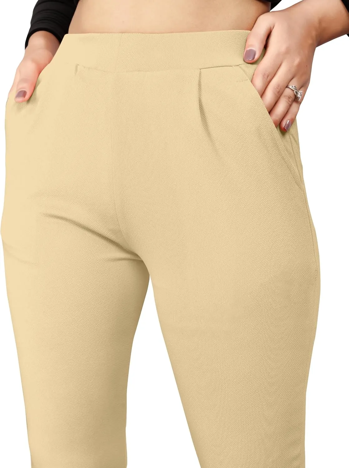 Women's High Waist Pencil Trousers .Ideal for Office & Casual Wear