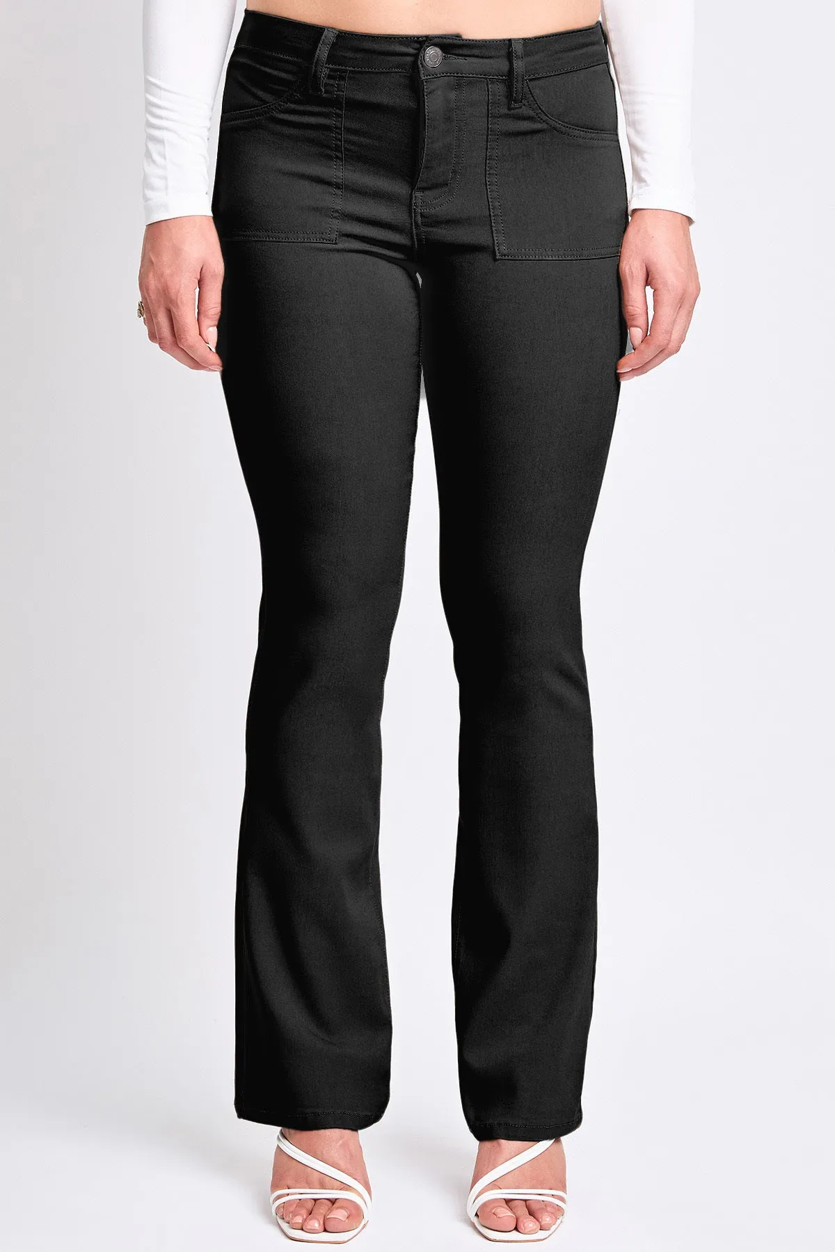Women's Hyperstretch Mid Rise Bootcut Pants, Black